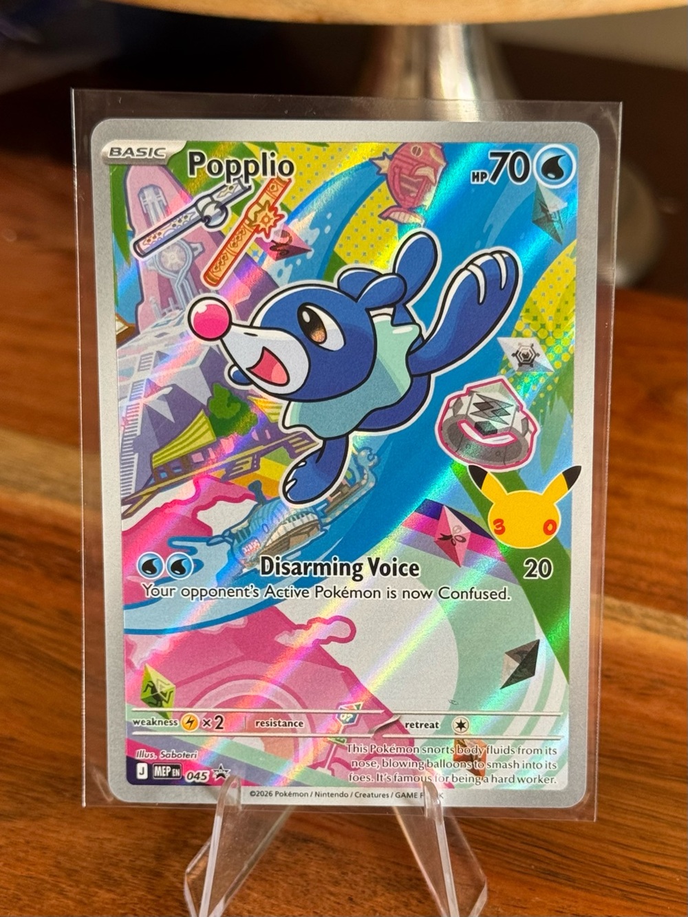 Popplio First Partner Pokemon Illustration Rare Black Star Promo Holo
